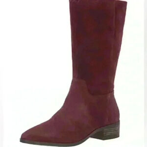 NEW! Lucky Brand Lefara Sugar Red Suede Boots.